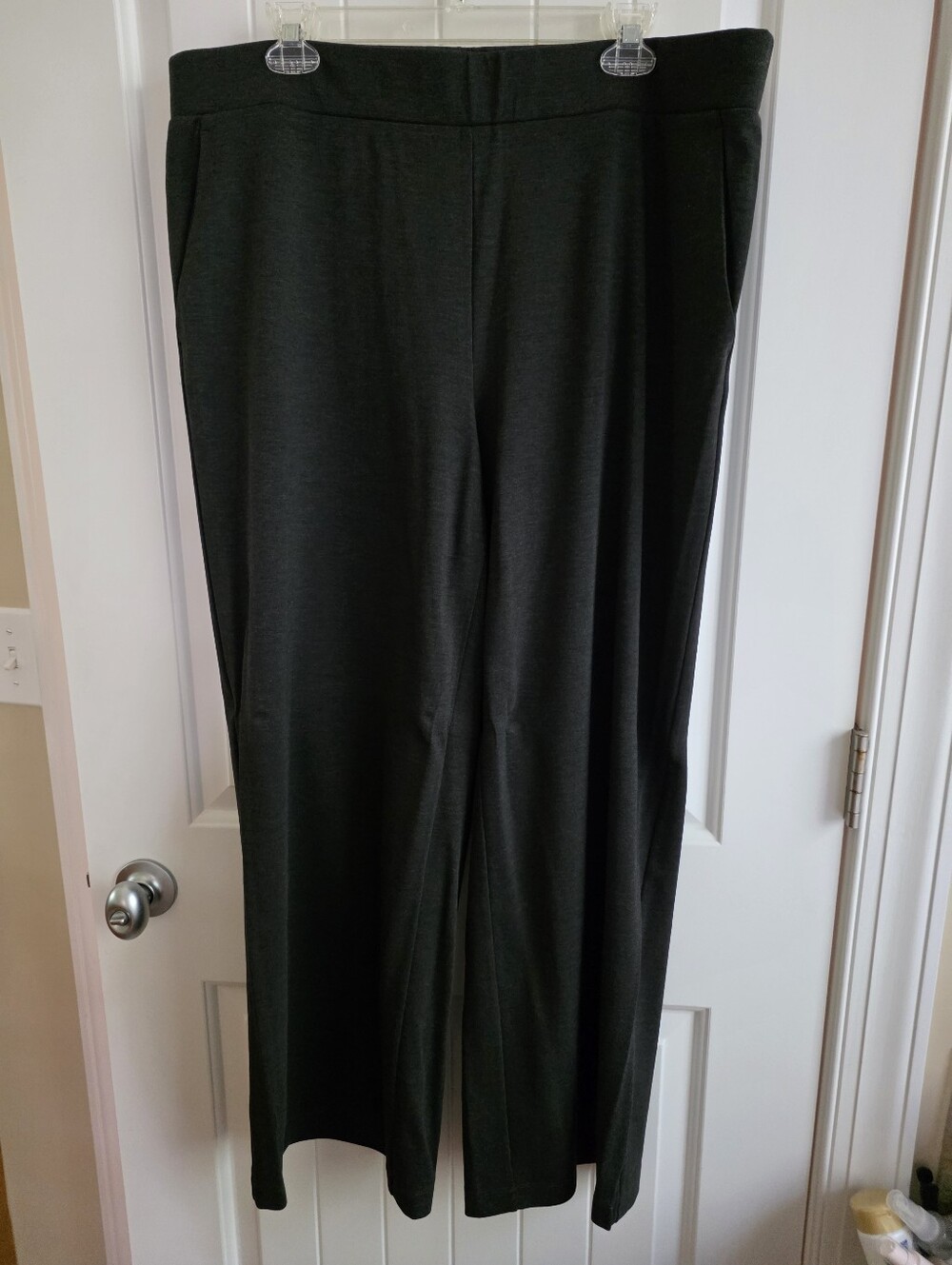 LOFT Gray Wide Leg Ponte Pants Plus Size XL
